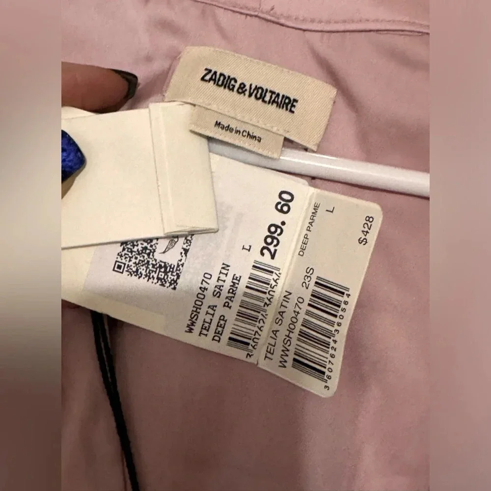 Zadig & Voltaire Telia V-neck blouse